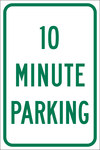image of Brady B-959 Aluminum Rectangle White Parking Restriction, Permission & Information Sign - Reflective - 141820