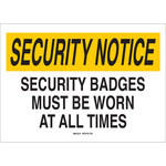 image of Brady B-555 Aluminum Rectangle White Security Sign - 14 in Width x 10 in Height - 122372