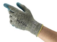 image of Ansell Hyflex 11-501 Blue/Gray 9 Cut-Resistant Gloves - ANSI-ISEA A5, EN 388 4 Cut Resistance - Nitrile Palm & Fingers Coating - 110863