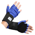 image of Impacto Ergotech ER509 Black/Blue Large Work Gloves - ER50940