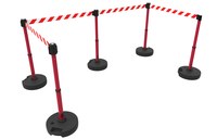 image of Banner Stakes PLUS X5 Barrier Set - Red / White - BANNER STAKES PL4598