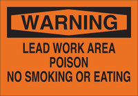image of Brady B-302 Polyester Rectangle Orange Chemical Warning Sign - 10 in Width x 7 in Height - Laminated - 85549