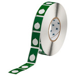 image of Brady THTEP-168-593-.5GN Die-Cut Printer Label Roll - 1.2 in x 1.9 in - Polyester - Green - B-593 - 57174