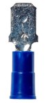image of 3M Scotchlok MVU14-250DMX Blue Butted Vinyl Plastic Butted Quick-Disconnect Terminal - 0.93 in Length - 0.17 in Max Insulation Outside Diameter - 0.085 in Inside Diameter - 58676