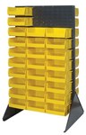 image of Quantum Storage 2,000 lbs Gray Steel Double Sided Louvered Floor Rack - 36 in Overall Length - 25 in Width - 66 in Height - 01703