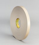 image of 3M 4492B White Double Coated Foam Tape - 1 in Width x 72 yd Length - 1/32 in Thick - 24315