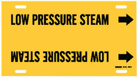 image of Brady 4092-G Strap-On Pipe Marker, 8 in to 9 7/8 in - Steam - Plastic - Black on Yellow - B-195 - 41877