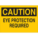 image of Brady B-120 Fiberglass Reinforced Polyester Rectangle Yellow PPE Sign - 10 in Width x 7 in Height - 47061