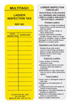 image of Brady Laddertag LAD-EITL521 Yellow Vinyl Ladder Tag Insert - 2 in Width - 6 1/2 in Height - 754476-14272