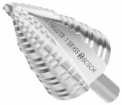 image of Bosch 3/16 in to 1/2 in Turbo Step Drill Bit SDC10 - 2.91 in Overall Length - High Speed Steel