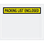 image of Yellow Packing List Enclosed Envelopes - 5.5 in x 4.5 in - 2 Mil Poly Thick - 8215