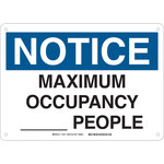 image of Brady B-555 Aluminum Rectangle White Occupancy Sign - 14 in Width x 10 in Height - 170616