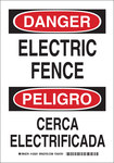 image of Brady B-555 Aluminum Rectangle White Electrical Safety Sign - 7 in Width x 10 in Height - Language English / Spanish - 125199