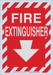 image of Brady Bradyglo B-997 Bradylite Sheeting Red Fire Equipment Sign - 10 in Width x 14 in Height - Reflective - 95146