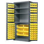 image of Akro-Mils AC3624Y3AS Bin Cabinet - Steel - Gray - 36 in x 24 in x 78 in
