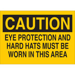 image of Brady B-120 Fiberglass Reinforced Polyester Rectangle Yellow PPE Sign - 14 in Width x 10 in Height - 69229