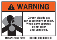 image of Brady B-302 Polyester Rectangle White Chemical Warning Sign - 5 in Width x 3.5 in Height - Laminated - 106023