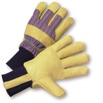 image of West Chester Blue/Red Large Grain Pigskin Cold Condition Gloves - Wing Thumb - 11.5 in Length - Thinsulate Insulation - 1555