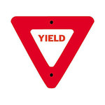 image of Brady B-959 Aluminum Triangle Stop Signs, Traffic Control Signs & Banners Sign - 22 in Width x 22 in Height - 94148