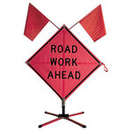 image of Brady Vinyl Diamond Orange Road Construction Sign - 36 in Width x 36 in Height - 57020