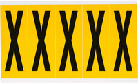 image of Brady 1560-X Letter Label - Black on Yellow - 1 3/4 in x 5 in - B-946 - 97123