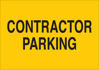 image of Brady B-120 Fiberglass Reinforced Polyester Rectangle Yellow Parking Restriction, Permission & Information Sign - 14 in Width x 10 in Height - 70257
