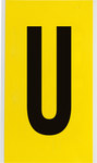 image of Brady 3470-U Letter Label - Black on Yellow - 5 in x 9 in - B-498 - 34731