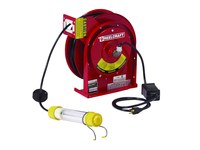 image of Reelcraft Industries L Series Cord Reel - 50 ft Cable Included - Spring Drive - 0.3 Amps - 125V - Fluorescent Light - 16 AWG - L 4050 162 2
