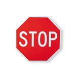 image of Brady B-959 Aluminum Octagon Red Stop Signs, Traffic Control Signs & Banners Sign - 18 in Width x 18 in Height - 94142