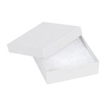 White White Jewelry Boxes - 3.5 in x 3.5 in x 1 in - SHP-3425