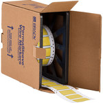 image of Brady Permasleeve HX-750-2-YL-4 Die-Cut Printer Sleeve - 0.492 in x 1.236 in - Polyolefin - Yellow - B-7642 - 81771