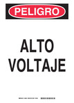 image of Brady B-555 Aluminum Rectangle White Electrical Safety Sign - 10 in Width x 14 in Height - Language Spanish - 38561