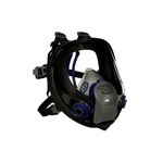 image of 3M FF-400 Series FF-403 Black/Blue Large Silicone Full Mask Facepiece Respirator