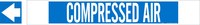 image of Brady 5660-HPHV Strap-On Pipe Marker - Air & Duct - Polyester - White on Blue - B-681, B-883 - 56341