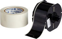 image of Brady ToughStripe B30C-2250-483BK-KT Printable Floor Marking Tape with Overlaminate - 2.25 in x 100 ft - Polyester - Gloss Black - B-483, B-634 - 93659