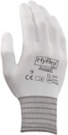 image of Ansell Hyflex 11-605 White 9 Knit/Nylon General Purpose Gloves - Polyurethane Full Coverage Except Cuff Coating - 160 to 255 mm Length - 286154
