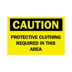 image of Brady B-302 Polyester Rectangle Yellow PPE Sign - 14 in Width x 10 in Height - Laminated - 84546