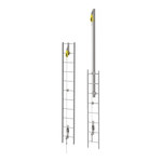 image of MSA Latchways Ladder Fall Protection Kit 31903-00, 55 ft, Galvanized Steel, Silver - 51072