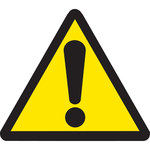 image of Brady 60199 Hazardous Area Label, 1 in x 1 in - Vinyl - Black on Yellow - B-946