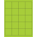 image of Tape Logic LL172GN Rectangle Laser Labels - 2 in x 2 in - Permanent Acrylic - Fluorescent Green - 14685