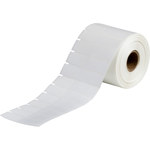 image of Brady THT-153-461-1.5-SC Die-Cut Printer Label Roll - 0.6 in x 2.625 in - Polyester - Clear / White - B-461 - 80369