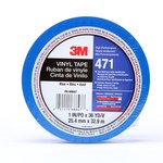image of 3M 471 Blue Marking Tape - 1 in Width x 36 yd Length - 5.2 mil Thick - 68847
