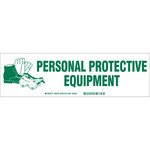 Brady 60299 Green on White Polyester Equipment Storage Label - Indoor / Outdoor - 12 in Width - 3 1/2 in Height - Sheet - B-302