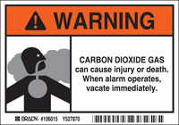 image of Brady B-302 Polyester Rectangle White Chemical Warning Sign - 5 in Width x 3.5 in Height - Laminated - 106015