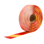 image of Brady ToughStripe Max Red/Yellow Marking Tape - 2 in Width x 100 ft Length - 0.050 in Thick - 64068