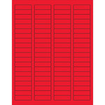 image of Tape Logic LL170RD Rectangle Laser Labels - 1/2 in x 1 3/4 in - Permanent Acrylic - Fluorescent Red - 14670