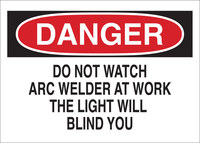 image of Brady B-302 Polyester Rectangle White Arc Flash Sign - 10 in Width x 7 in Height - Laminated - 85973