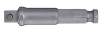 image of Vega Tools 7/16 in Hex Drive Adapter 375ADP38 - 3/8 in Male Square - 3 in Length - S2 Modified Steel - Gunmetal Grey Finish - 00505