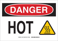 image of Brady B-555 Aluminum Rectangle White Equipment Safety Sign - 10 in Width x 7 in Height - 131871