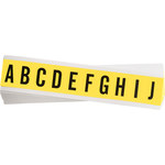 image of Brady 3430-LTR KIT Letters Label Kit - Black on Yellow - 7/8 in x 1 1/2 in - 34351